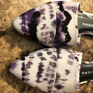 NWOT Purple & Black Tie-dyed Flats